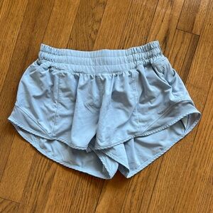 Light blue Lululemon hotty hot shorts